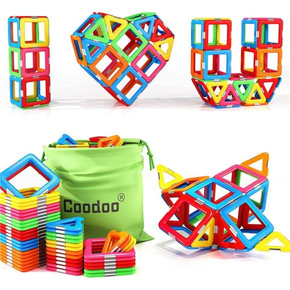 Magnetic Blocks Tough Building Tiles STEM Toys for 3+ Year Old Boys and Girls
